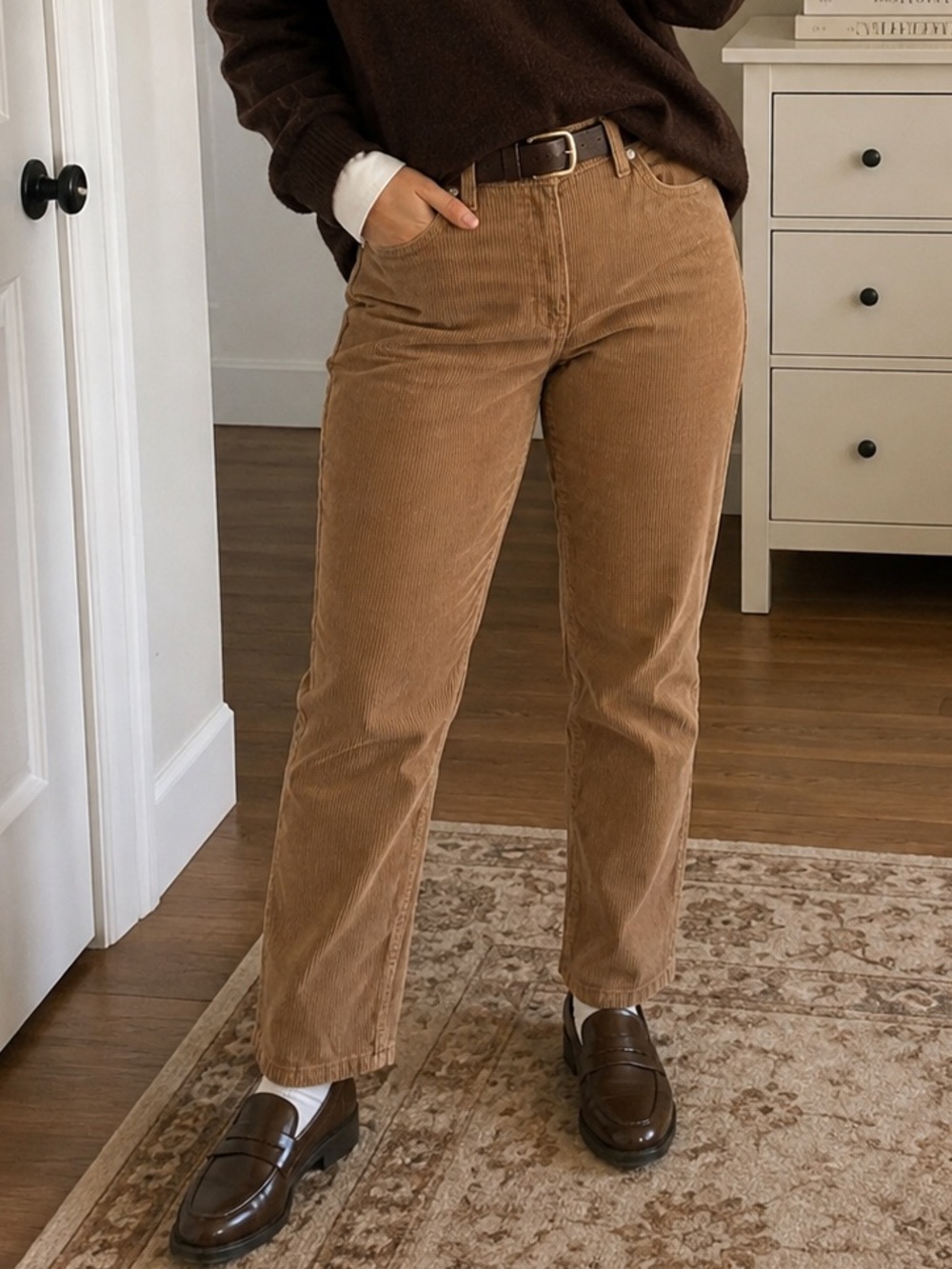 BDG Urban Outfitters Mom High Rise Corduroy Pants 29 Brown Tan Y2K Old Money